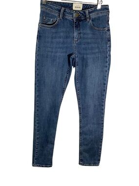 Sézane Denim Blue Mid-Rise Skinny Jeans